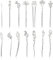 14 Pack Retro Chinese Japanese Silver Metal Hair Sticks Pins Picks Long Straight Decorative Bun Hair Fork Hairpins Chopsticks Clips Barrettes for Women Girls Adults