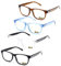 LUFF Lunette de lecture anti lumiere bleue - Femmes Hommes Lunettes de jeu pour ordinateur Optique lunette loupe de mode ultralégère de Motif Charnière à ressort 4 PACK