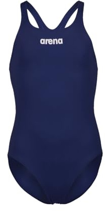 arena Solid Swim Pro Team Girls' One-piece Swimsuit, Quick-drying, Sports Swimsuit in arena MaxLife ECO-FABRIC with Chlorine Resistance and UPF 50+ UV Protection