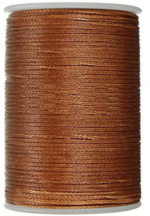 Filo cerato da 0,8 mm/78 m, in poliestere, per cucito, cuoio, artigianato, braccialetto, colore: caffè