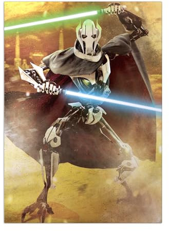 Displate Offiziell Star Wars MetallPoster Magnetische Befestigung Inklusive Lizenziert Bilder Hochwertiges Poster Action Poses Grievous Poster - Gr��e 67.5 cm x 48 cm