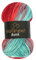 Wollbiene Batik Wolle mit Farbverlauf mehrfarbig 100g Multicolor Strickwolle Häkelwolle (1420 petrol rot)