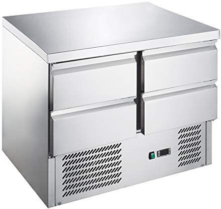 GGM Gastro | SAG97E4ND#07 | Kühltisch ECO - 900x700mm - mit 4 Schubladen