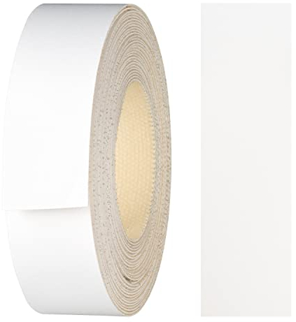 haggiy - Cinta adhesiva para bordes de melamina con adhesivo termofusible, 21 mm x 5 m, cinta termoadhesiva, para estantes y paneles, decoración: blanco ártico