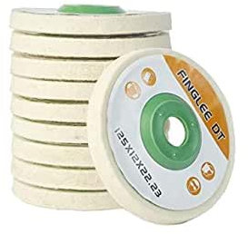 FINGLEE DT 115 mm winkelschleifer wolle schwabbelscheibe flex polierscheibe Wolle Polieraufsatz Winkelschleifer Schleifschleifen Tool für Polieren von Glas,Keramik,Kunststoff,Marmor.(10Pcs 4-1/2inch)