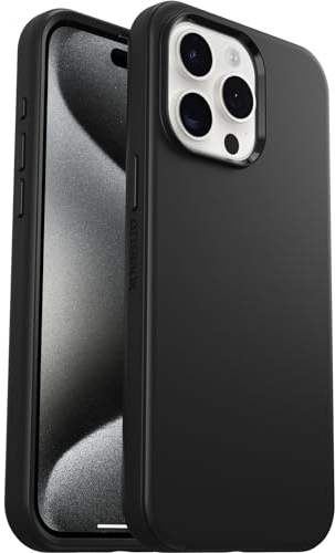 OtterBox Symmetry for MagSafe Case for iPhone 15 Pro Max, Shockproof, Drop proof, Protective Thin Case, 3x Tested to Military Standard, Black