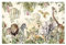 Bilderwelten Fototapete Kinderzimmer Aquarell Savannen Tiere 290 x 432 cm Vlies-Tapete XXL Smart Wandtapete Wanddekoration Kindertapete