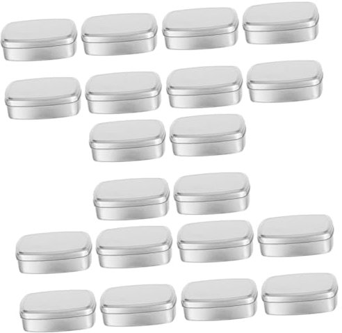 minkissy 20pièces Boîte Cosmétique Aluminium Contenants Carrés Réutilisables Étanches Et Légers pour Crème Bijoux Et Idéals pour Voyage Et Camping