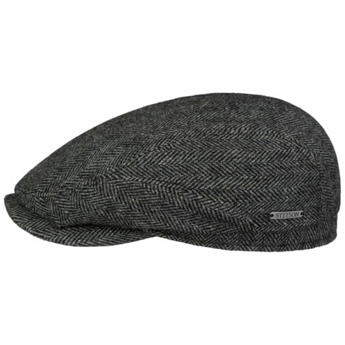 Stetson Belfast Flatcap Schiebermütze Herrenkappe Herringbone mit Innenfutter Baumwolle Herbst Winter