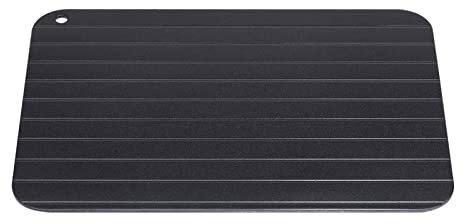 Auftauplatte Tablett Metall Aluminium Fast Food Fleisch Auftauplatte Auftauplatte Home Kitchen Gadget Bratpfanne Auftauplatte Auftauplatte, Schwarz