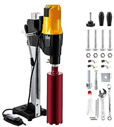 255mm Vertical Diamond Core Drill Rig Stand 4450W Heavy Duty Engineering Bench Wet Dry Concrete Marble Drilling Machine