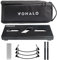 VOHALO Guitar Pedal Board 14.10 x 5.50 x1.20 Aluminum Alloy Guitar Pedalboard with Carry Bag, Pedals Mountain Tape, Cable Tie and Patch Cables