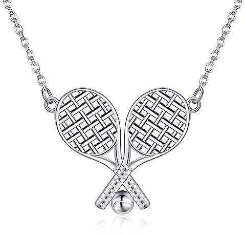 ONEFINITY Volleyball/Football/Tennis/Basketball Halskette 925 Sterling Silber Sport Anhänger Halskette Schmuck Geschenke für Frauen