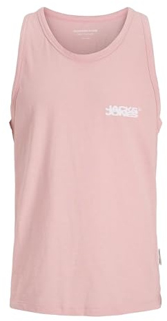 JACK & JONES Jcosago Small Logo Slub Tank Top Jcosago - Canottiera con Logo Piccolo Uomo (Pacco da 1)