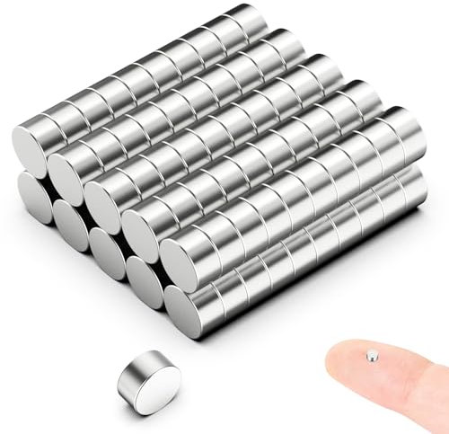100 Stück Magnete für Magnettafel,GeeRic 1mmx2mm Mini Magnete Rund Neodym, Mini Magnete Stark Extra,für Whiteboard, Pinnwand, Magnettafel, Tür, Karte, Bildschirm