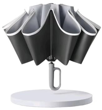MNNGGGO Regenschirm,Für Au-di TT TTS TT RS / RS3 RS4 RS5 RS6 RS7 RSQ3 RSQ8,Regenschirm Sturmfest,Sonnenschutz Regenschirm Im Freien UV Faltender Regenschirm,Leicht Kompakt,DMist Gray