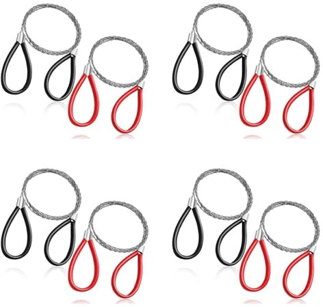 Heozlion 8 Pcs PVC Pipe Cable Saw Stainless Steel Wire Saw Hand Pocket String Rope Saw Emergency Survival Wire Saw Cutting Tool