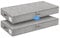 mepure Almacenamiento bajo la cama, cajas de almacenamiento delgadas de 10 cm de alto con tapas para debajo de la cama o sofá, paredes laterales y parte inferior resistentes, organizador de tela poco