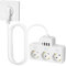 WIYETY 3-Fach Steckdosenleiste Einzeln Schaltbar, Steckdosenleiste mit Verteilersteckdose, mit 3 USB + Type-C (5V/3.4A) | Kindersicherung | 1,5m Kabel | 4000W/16A | Kindersichere Steckdosenleiste
