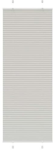 vidaXL Plissee Hellgrau 75x200 cm Stoffbreite 74,4 cm Polyester, Faltrollo, Klemmfix, Plisseerollo, Jalousie, Rollo, Plisseerollo für Fenster