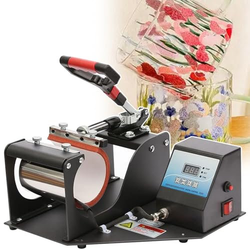 Heat Press, Mug Heat Press Machine, for Heat Transfer Printing On 11oz Mugs, with Digital Control, Sublimation Mug Press Printing for Latte Mugs, Durham Mugs, Money Boxes