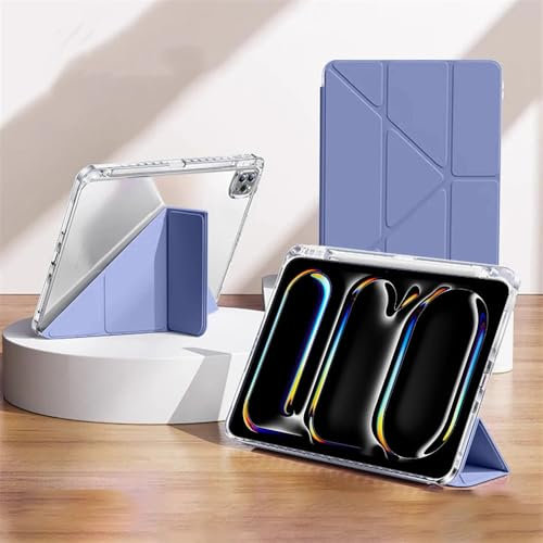 EGHFIXSD Custodia per iPad 11 12.9 12 9 13 pollici per M4 M2 2024 Air 6 5 4 per iPad 10a generazione 10.9 7a 8a 9a 9 10.2 Accessori per cover, viola, per iPad 10a