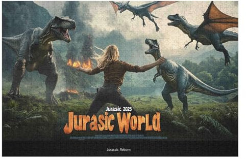 2000-teiliges Puzzle Für Erwachsene Jurassic World Perfekte Buchstaben Auf Der Rückseite Staubfrei Heimdekoration Herausforderungsspielzeug Geeignet Für Männer Frauen25 70x100cmMbT456