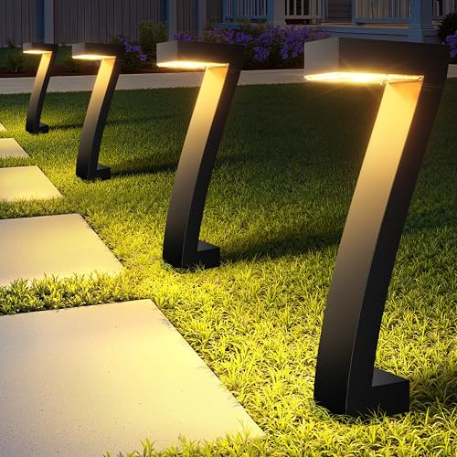 GEARLITE Solarlampen für Außen Garten, 2 Pack Stilvoll Solarleuchten für Außen Extrem Hell mit 1200 mAh Batterie, IP65 Wasserdicht Auto Ein/Aus Solarlampe Garten Deko für Rasen Terrasse Weg