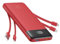 Charmast 20000mAh Power Bank with built-in Cables,Fast Charging 20W PD QC 6 Out 4 In Quick Charge Portable Charger USB C Battery Pack compatiable with iPhone Tablets Smartphones etc. (Flame Red)