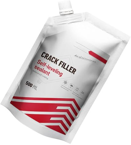 Masilla para reparación de grietas de hormigón, 500 ml, para reparación de grietas de asfalto, reparación de hormigón, manchas de asfalto, relleno para tejados de protección, entradas, aceras
