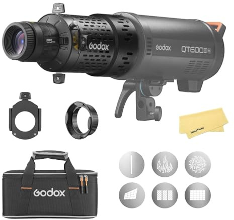 Godox BFP Flash Projection Attachment for Bowens Mount Flash Speedlite | 360°Rotatable Design,EF Lens Mount,Speedlight Attachment for Godox AD600 Pro II/AD600 Pro/AD400Pro/SK400/SK400II/MS300/MS300V