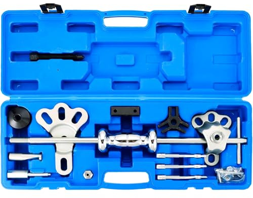 DASBET 19PCS Slide Hammer Puller 9-Way Internal External Puller Hub Puller | Dent Hub Gear Puller Remover Set, Wheel Hub Puller Dent Repair Kit