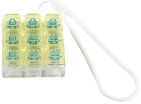 FANSHINUO Mechanische Tastaturschalter mit 9 LED-Lichtern, Tester, Silikonschnur, Stressabbau, Spielzeug für Büro, Zuhause, Reisen, Büro, Schreibtisch, Tastatur-Zubehör
