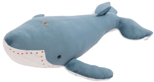 FIAEUGZKM Riesiger blauer Buckelwal, Stofftier, 100 cm, großes Buckelwal-Plüschkissen, groß, weich, kuschelig, Wal, Plüsch, für Kinder und Erwachsene, Geburtstag, Festival, Geschenk, Bett