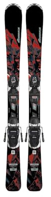 Nordica Ski-Set Team J R + Bindung J7.0 Fdt schwarz Jungen – Größe 130 – Schwarz