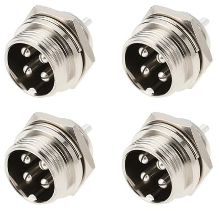 LT Easiyl 4 conectores de enchufe de micrófono de 4 pines para radio CB macho, adaptador de repuesto compatible con Cobra Midland