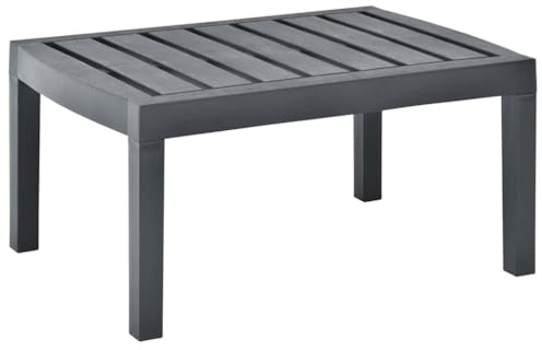 ChicAbode Gartentisch Anthrazit 78x55x38 cm Kunststoff