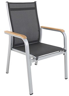 Kettler Stapelsessel Granada, Teakholz Armlehnen