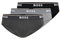 BOSS Herren 3-Pack Classic Regular Fit Stretch Briefs Slip, Grau/Anthrazit/Schwarz, X-Large (3er Pack)