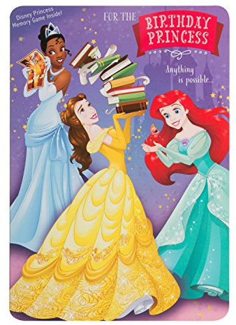 Hallmark Disney Princess Birthday Card 'Memory Game' - Medium