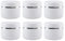 6 Pcs 8 oz (250ml) Bocaux cosmétiques en plastique blanc avec doublures intérieures et couvercles de dôme Contenants cosmétiques de maquillage rechargeables Caisses