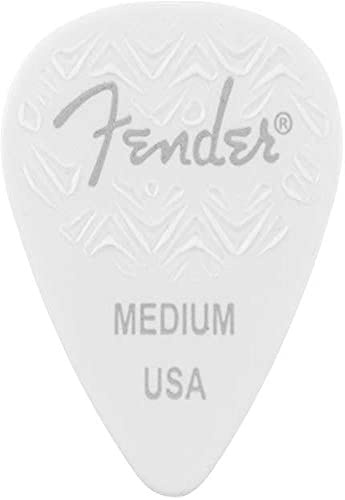 Fender 351 Shape, White Medium Guitar Pick (6)