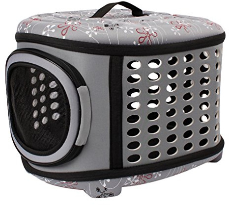 JEELINBORE Transporttasche Tragbar Faltbar Tragetasche für Tiere Hunde Katze Hundetasche (Grau, L)