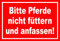Melis-Folienwerkstatt Schild - Pferde Nicht füttern - 30x20cm | Bohrlöcher 3mm Hartschaum – S00039-005-D -20 Varianten