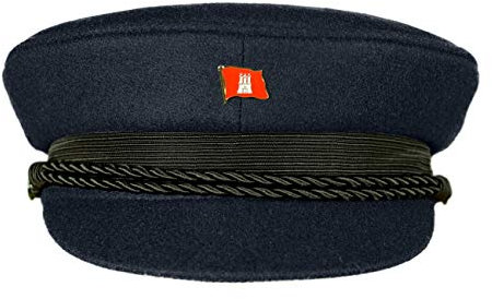MADSea Elbsegler Premium Tuch Pin Hamburg Flagge dunkelblau, Größe:56, Pins:HH Flagge
