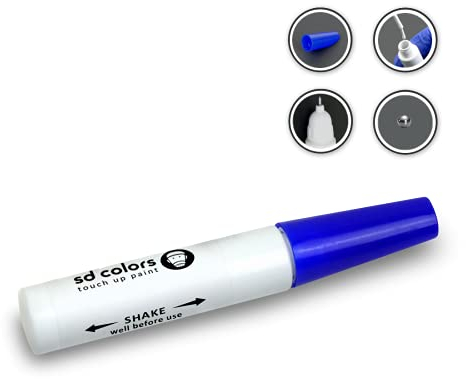 SD COLORS 12 ml Touch-Up-Farbe mit Pinsel - LAPIZ Blue (LD5K) - Kompatibel mit VW/Audi - Kratzer, Chips und Lackreparatur.