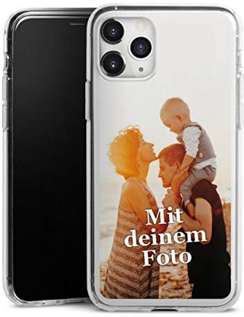 Silikon Hülle kompatibel mit Apple iPhone 11 Pro Max Case transparent Handyhülle Selbst Gestalten Personalisieren Zum Anpassen