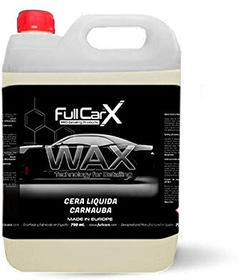 AutoFullCar Wax Technology Carnaubawachs für das Auto, 5 l, professionelles Hochglanz-Finish, langlebiger Beschichtungsschutz und hydrophobe Wirkung, die Wasser und Schmutz abweist