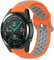 KOMI 20mm 22mm Silicone Watch Strap, Women Men Fitness Sports Replacement Band Smart Watch Accessories(20mm,orange/grey)