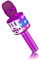 BONAOK Bluetooth Wireless Microphone, Lyrics (Voice) Elimination Karaoke Wireless Microphone, Mic with Led Lights, Home Party KTV Karaoke Machine,Compatible with IOS Android Bluetooth Devices（Purple）